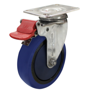 125mm Rebound Rubber Wheel Swivel Brake Castor (S5528B)
