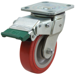 125mm Polyurethane Tyred Nylon Centred Wheel 250kg Capacity Castor (S5542D)