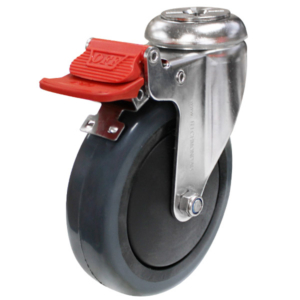 125mm Elastic Rubber Swivel Brake Castor (S5561B)