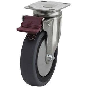 125mm Anti-Static Swivel Chrome Durolite Castor (S5556BR)