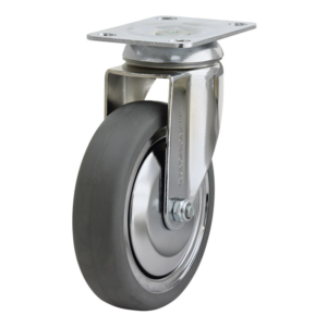 125mm Inst Rubber Swivel Chrome Durolite Castor (S5574)