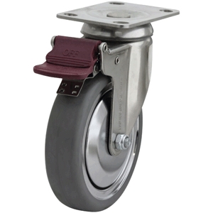 125mm Inst Rubber Swivel Chrome Durolite Castor (S5574BR)