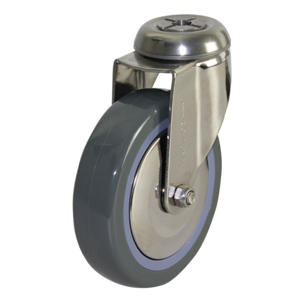 125mm Poly Nylon Wheel 100kg Capacity Castor (S5578)