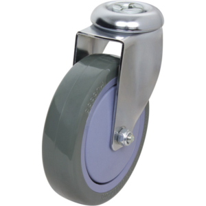 125mm Poly Nylon Swivel Chrome Durolite Castor (S5581)