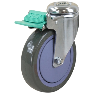125mm Poly Nylon Swivel Chrome Durolite Castor (S5581D)