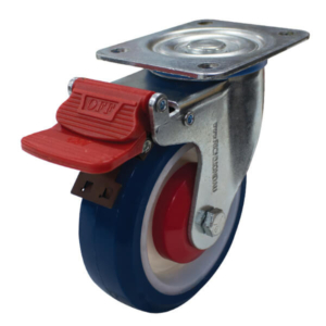 125mm Rebound Rubber Wheel 150kg Capacity Castor (S5604B)