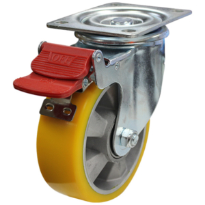 150mm Crowned Polyurethane Tyre on Aluminium Centre Wheel 300kg Capacity Castor (S6024B)