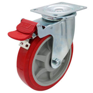 150mm Polyurethane Tyre on Nylon Centre Wheel 300kg Capacity Castor (S6044B)