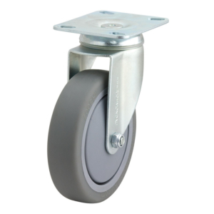 150mm Inst Rubber Swivel Zinc Durolite Castor (S6104)