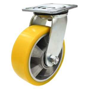150mm Crowned Polyurethane Tyred Aluminium Centred Wheel  500kg Capacity Swivel Castor (S6274)
