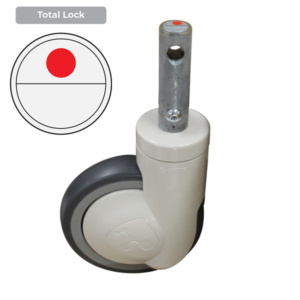 150mm Grey Rubber Wheel 120/100kg Capacity Medical Castor (S6295B)