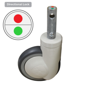 150mm Grey Rubber Wheel 120/100kg Capacity Medical Castor (S6295D)