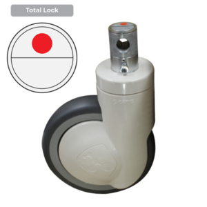 150mm Grey Rubber Wheel 120/100kg Capacity Medical Castor (S6297B)