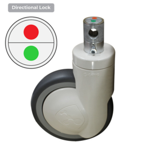 150mm Grey Rubber Wheel 120/100kg Capacity Medical Castor (S6297D)