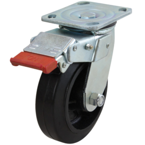 150mm Rubber Wheel 225kg Capacity Castor (S6602SLB)