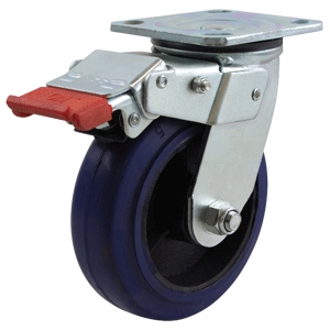 150mm Rubber Wheel 225kg Capacity Castor (S6640SLB)