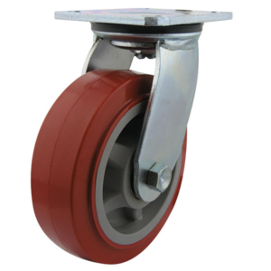 150mm Polyurethane Tyred Nylon Centred Wheel 400Kg Capacity Castor (S6644)