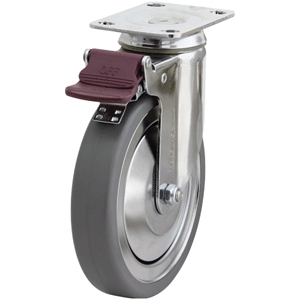 150mm Inst Swivel Chrome Durolite Castor (S6674BR)