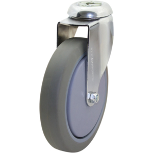150mm Inst Rubber Swivel Chrome Durolite Castor (S6680)
