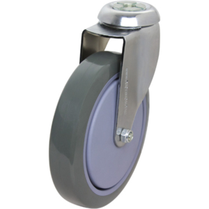 150mm Poly Nylon Swivel Chrome Durolite Castor (S6681)