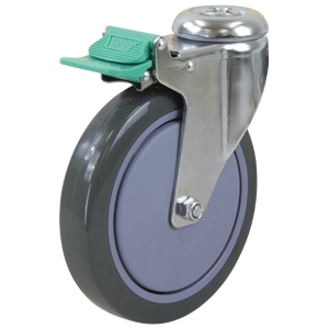 150mm Poly Nylon Swivel Chrome Durolite Castor (S6681D)