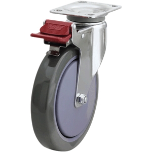 150mm Poly Nylon Swivel Chrome Durolite Castor (S6688BR)