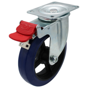 200mm Rubber Wheel 250kg Capacity Castor (S8040B)