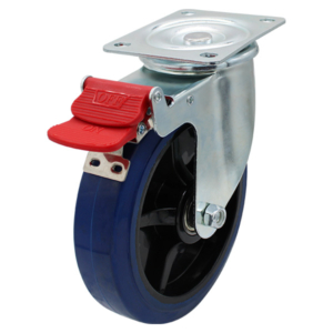 200mm Rebound Rubber Wheel 250kg Capacity Castor (S8042B)