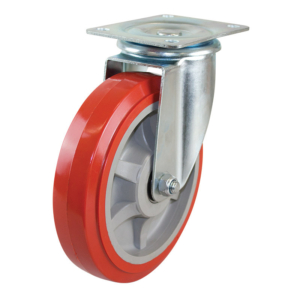 200mm Polyurethane Tyre on Nylon Centre Wheel 300kg Capacity Castor (S8044)