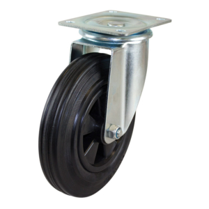 200mm Rubber Wheel 200kg Capacity Castor (S8046)