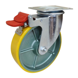 200mm Polyurethane Wheel 300kg Capacity Castor (S8048B)