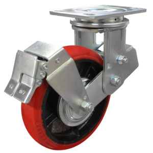 200mm Poly Spring Loaded Swivel Castor with Brake (S8089B)