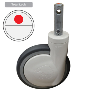 200mm Grey Rubber Wheel 120/100kg Capacity Medical Castor (S8295B)