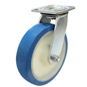 200mm Rebound Polyurethane Wheel 300kg Capacity Castor (S8440)