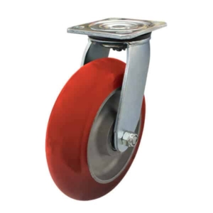 200mm Donut Profile Polyurethane Tyred Aluminium Centred Castor 250kg Capacity (S8824)