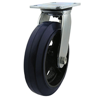 200mm Rubber Wheel 250kg Capacity Castor (S8840)