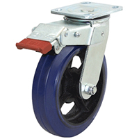 200mm Rubber Wheel 250kg Capacity Castor (S8840SLB)