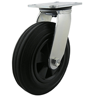 200mm Rubber Wheel 200kg Capacity Castor (S8872)