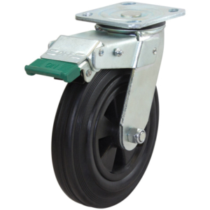 200mm Rubber Wheel 200kg Capacity Castor (S8872D)