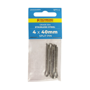 4 x 40mm Stainless Steel Split Pin - 4 Pack (SPIN4040SPK)
