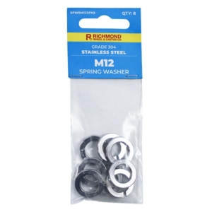 M12 Stainless Steel Spring Washer - 8Pack (SPWRM12SPK8)