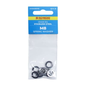 M8 Stainless Steel Spring Washer - 8 Pack (SPWRM8SPK8)
