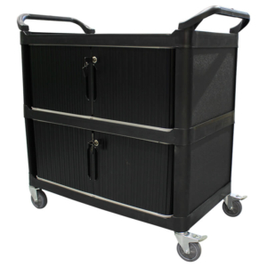 3 Tier 895x505mm Service Trolley with Sliding Doors (STR327)