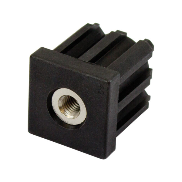 40mm Square M10 Threaded Tube End Mild Steel (TIR40SQM10)