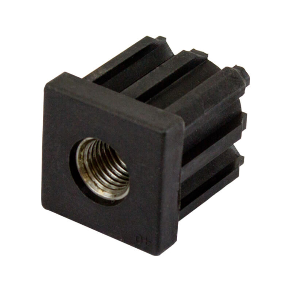 40mm Square M16 Threaded Tube End Stainless Steel (TIR40SQM16SS)