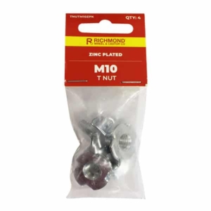 M10 Zinc Plated T Nut - 4 Pack (TNUTM10ZPK4)