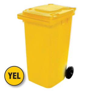240L Capacity Yellow Wheelie Bin (WGR032)