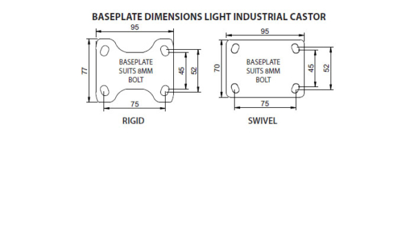 150mm Inst Swivel Chrome Durolite Castor (S6674D) - Image 2