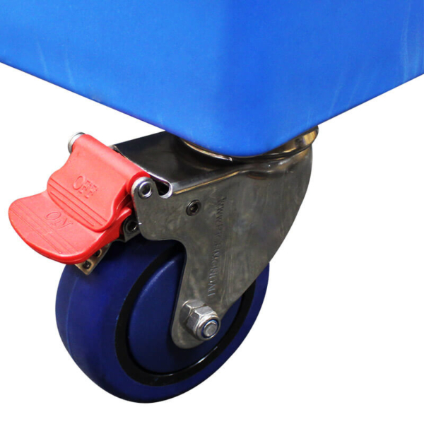 Crate Skate Tub Dollie with 75mm, 100mm or 125mm Wheels - Blue - Image 2
