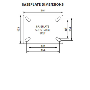 250mm SG Iron Wheel 1500Kg Capacity Castor (S1032B)